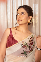 Jenna Maroon Silk Blouse